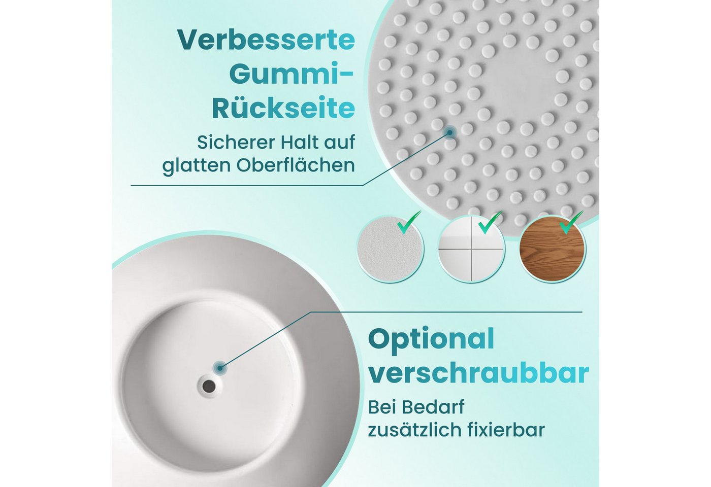 MOVOJA Treppenschutzgitter 4 Wandprotektoren für Treppengitter, Elefantenfüße & Wandschutz Pads (Set, 4 St., 4pcs), rutschfest, ohne bohren Bild 4