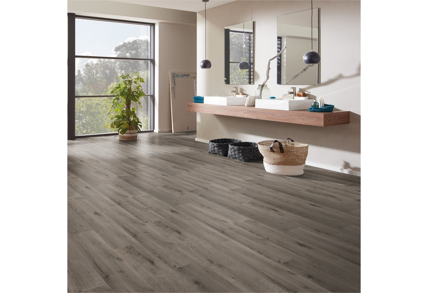 Strong SPC Designboden 1220 x 228 x 3,8 mm Premium Klick-Vinylboden Holzoptik, Packung mit 2,782 qm, Versandkostenfreie Lieferung, Wasserfest, Klicksystem, Strukturierte Premium Oberfläche Bild 5