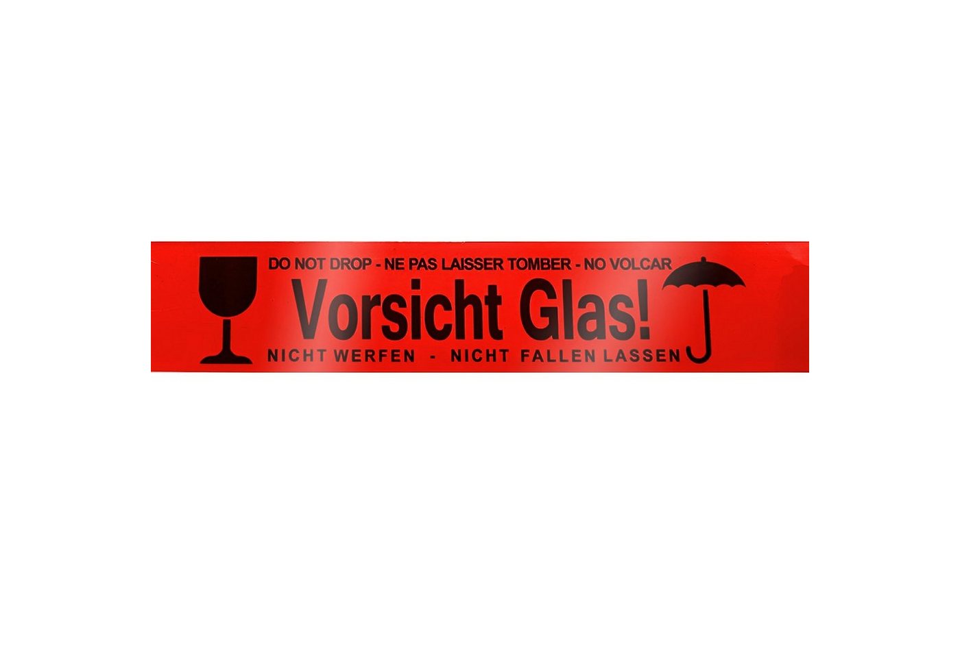 ARLI Klebeband 4x Klebeband " Vorsicht Glas " Packband rot Paketband (4er, 4-St., Set) PP 48 mm x 66 m Paket Band Bild 2