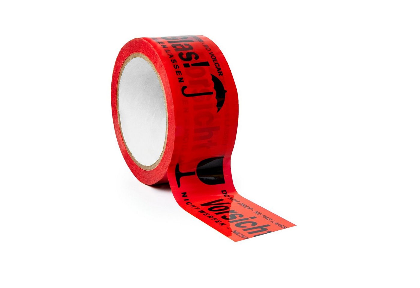 ARLI Klebeband 4x Klebeband " Vorsicht Glas " Packband rot Paketband (4er, 4-St., Set) PP 48 mm x 66 m Paket Band Bild 3