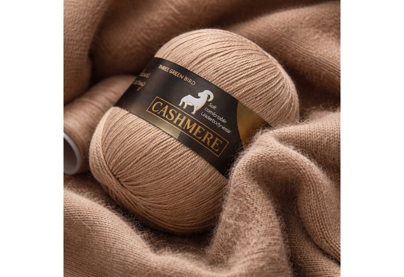 Nomiro 100% Kaschmirgarn 6x50g 300g weich warm für Stricken Häkeln Häkelwolle Bild 5