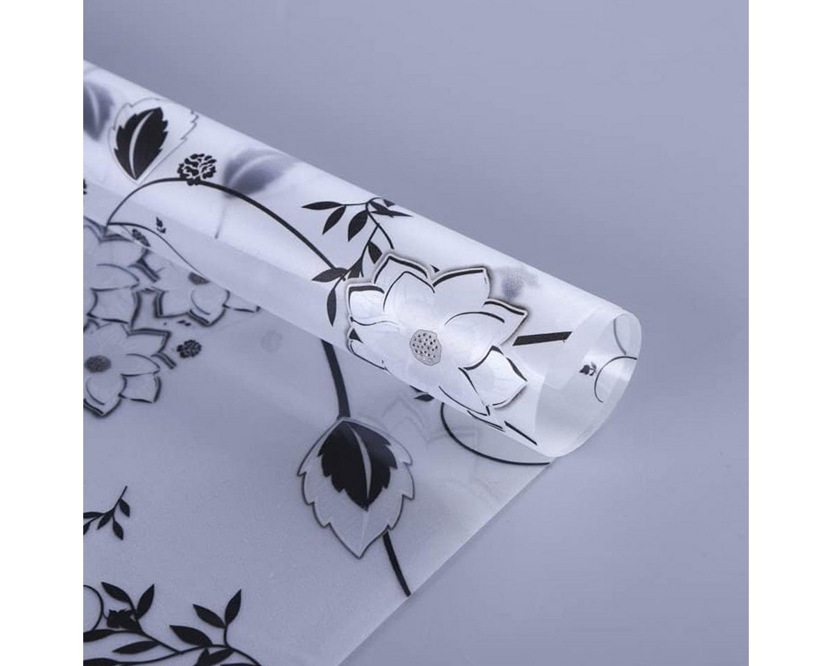 FELIXLEO Fensterfolie Fensterfolie Blickdicht Selbsthaftend Motiv Blume Deko 90x200cm Bild 2