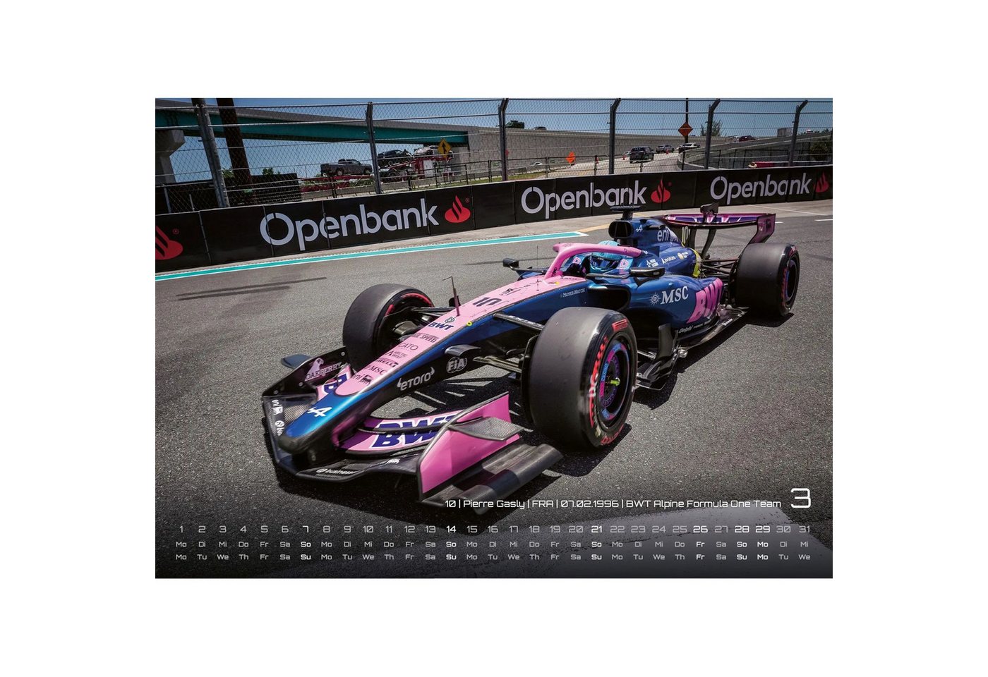 Wandkalender Formel 1 - Grand Prix - 2027 - F1 Kalender DIN A3
