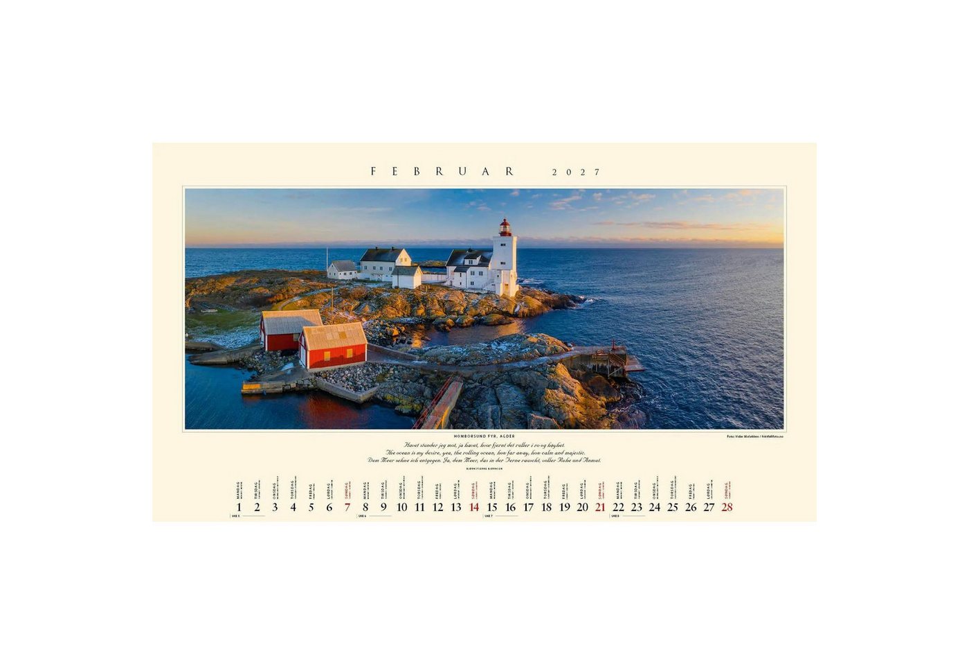 Media Verlag Wandkalender Panorama Norwegen 2027 Wandkalender