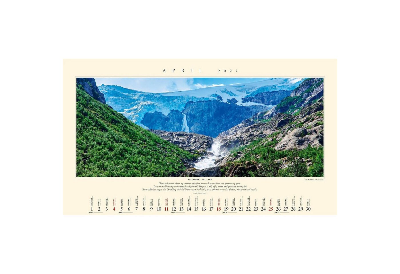 Media Verlag Wandkalender Panorama Norwegen 2027 Wandkalender Bild 3