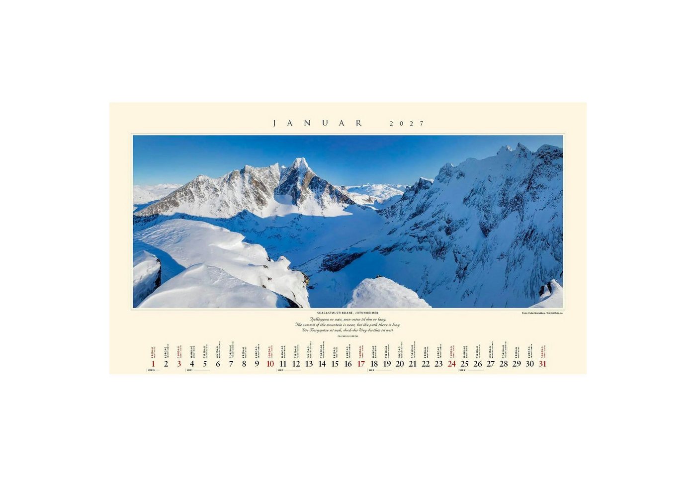 Media Verlag Wandkalender Panorama Norwegen 2027 Wandkalender Bild 5