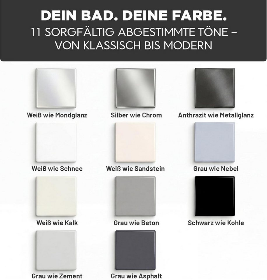 LM-Kreativ Fliesenlack Badewannen- & Fliesenlack 3in1 mit Aktivator, hochdeckend & robust, wasserbasiert, hochdeckend, wasserfest, mit Aktivator, für Bad/Fliesen Bild 4