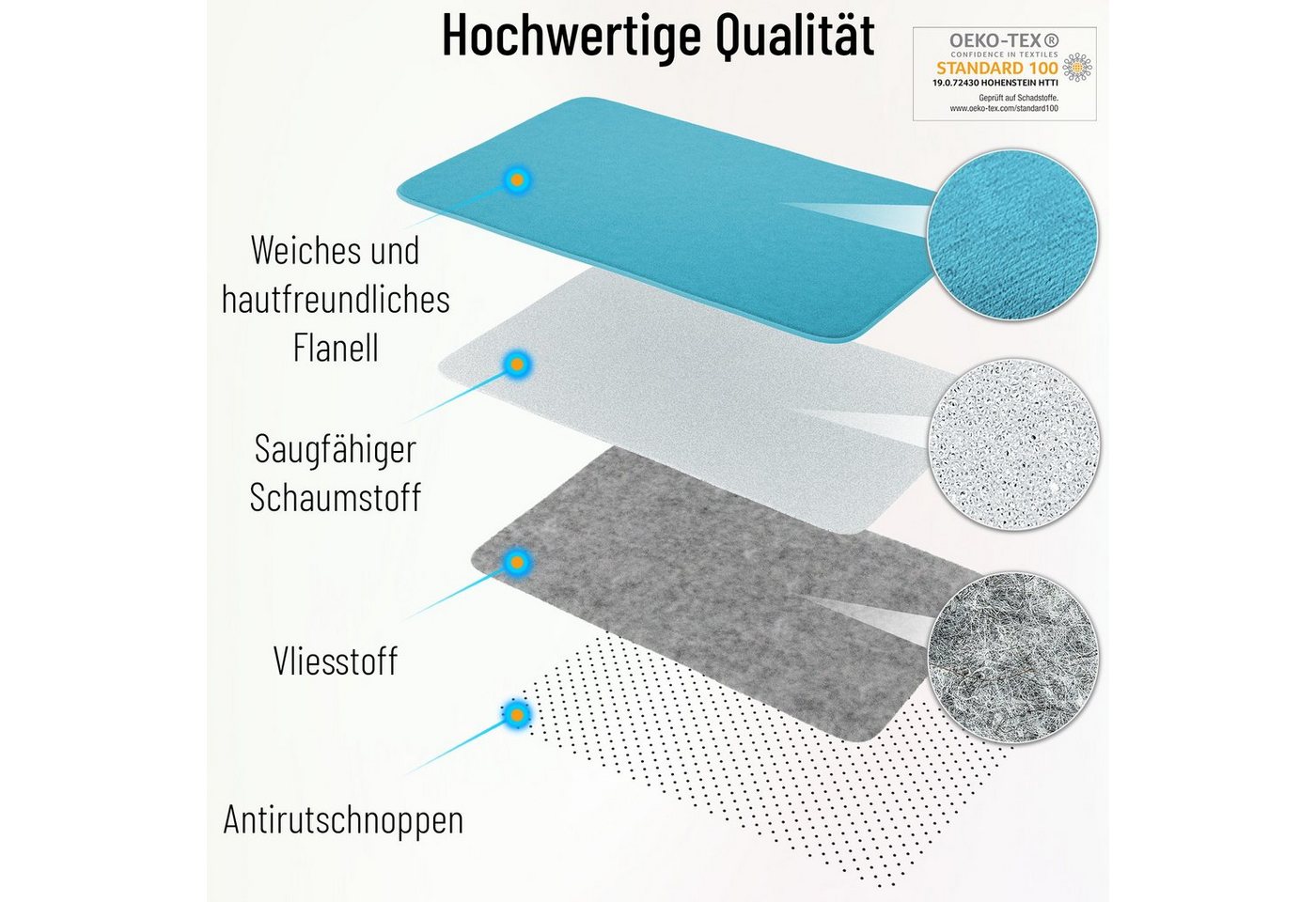Sanilo Badematte Marmor Braun, rutschhemmend, waschbar, schnelltrocknend, Polyester, rechteckig, sehr weich, hochwertig & modern, 50 x 80 cm oder 70 x 110 cm Bild 3