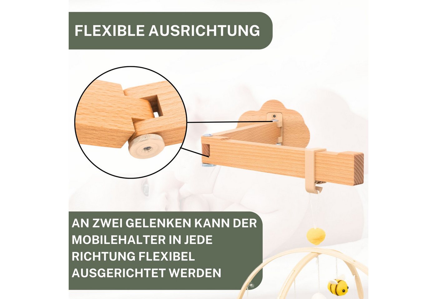 Astrein Wandhalter ASTREIN®, Mobile Halterung für die Wand, Schwenkbarer Halter Bild 4