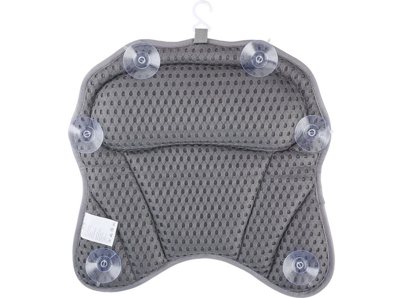 shop'n smile ideoon Badewannenkissen Ergonomisches Badewannenkissen Nackenkissen 6 Saugnäpfen & 4D Struktur, 2-tlg., 1er-Set & 2er-Set, Ergonomische Kopfstütze für Wanne & Spa, 42 x 44 x 7 cm Bild 5