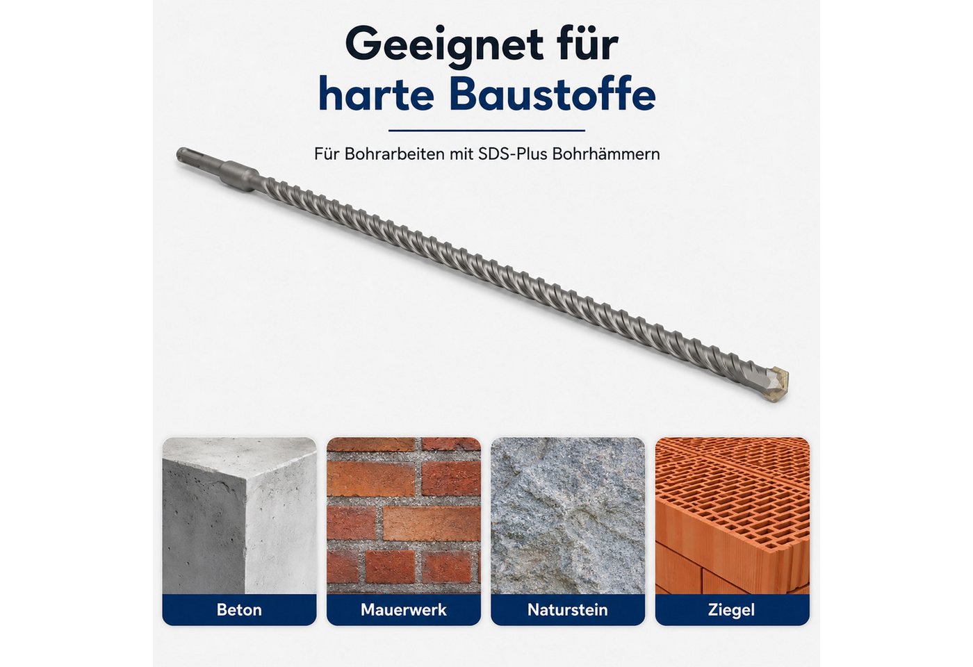 ECI Tools Steinbohrer SDS-Plus Bohrer 1000 mm lang Ø 8–30 mm Bild 5