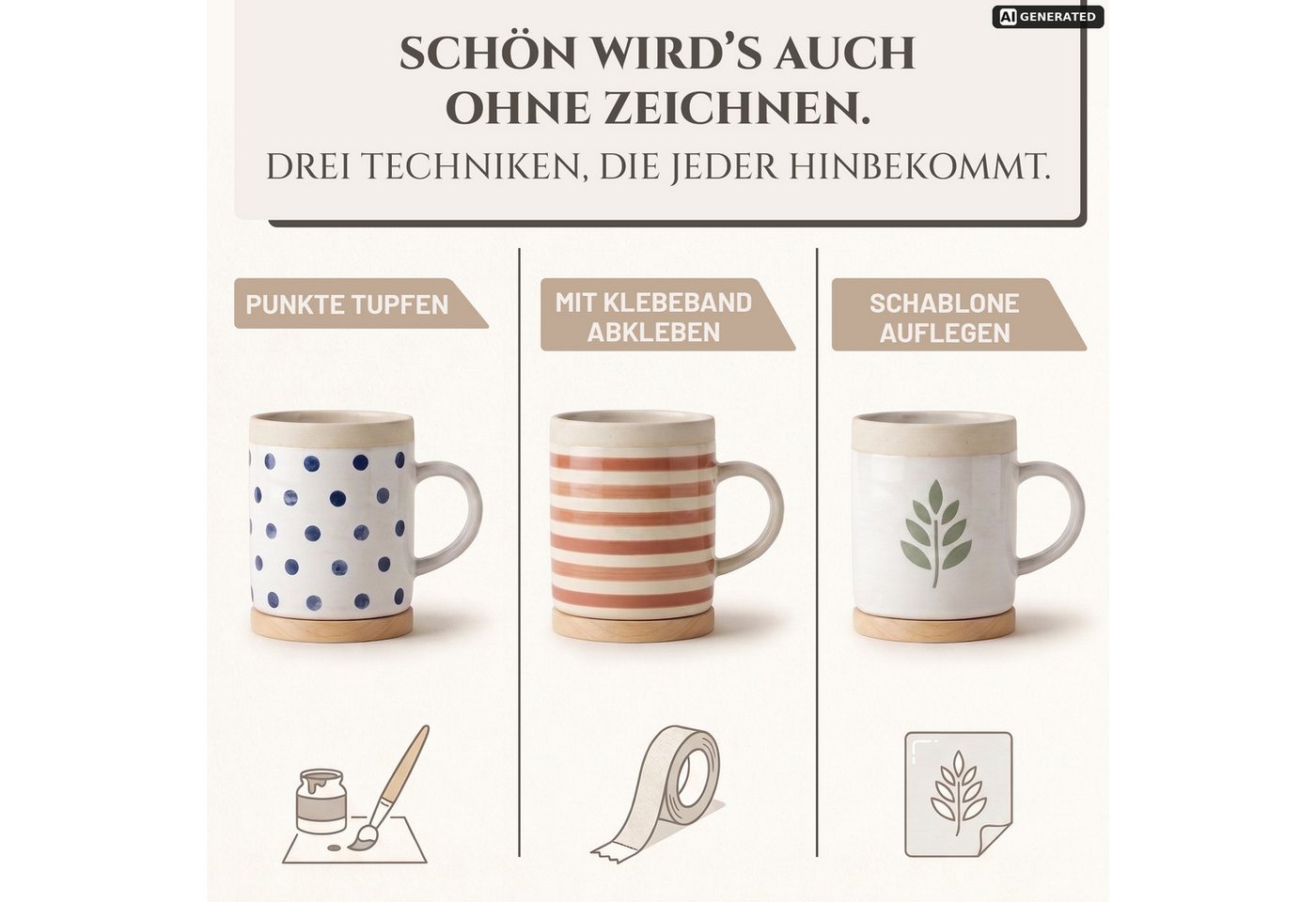 LM-Kreativ Porzellanfarbe Keramik- & Porzellanfarbe Set für Porzellan, Keramik und Glas, Farbset, für Porzellan, Keramik & Glas, wasserbasiert, gut deckend Bild 2
