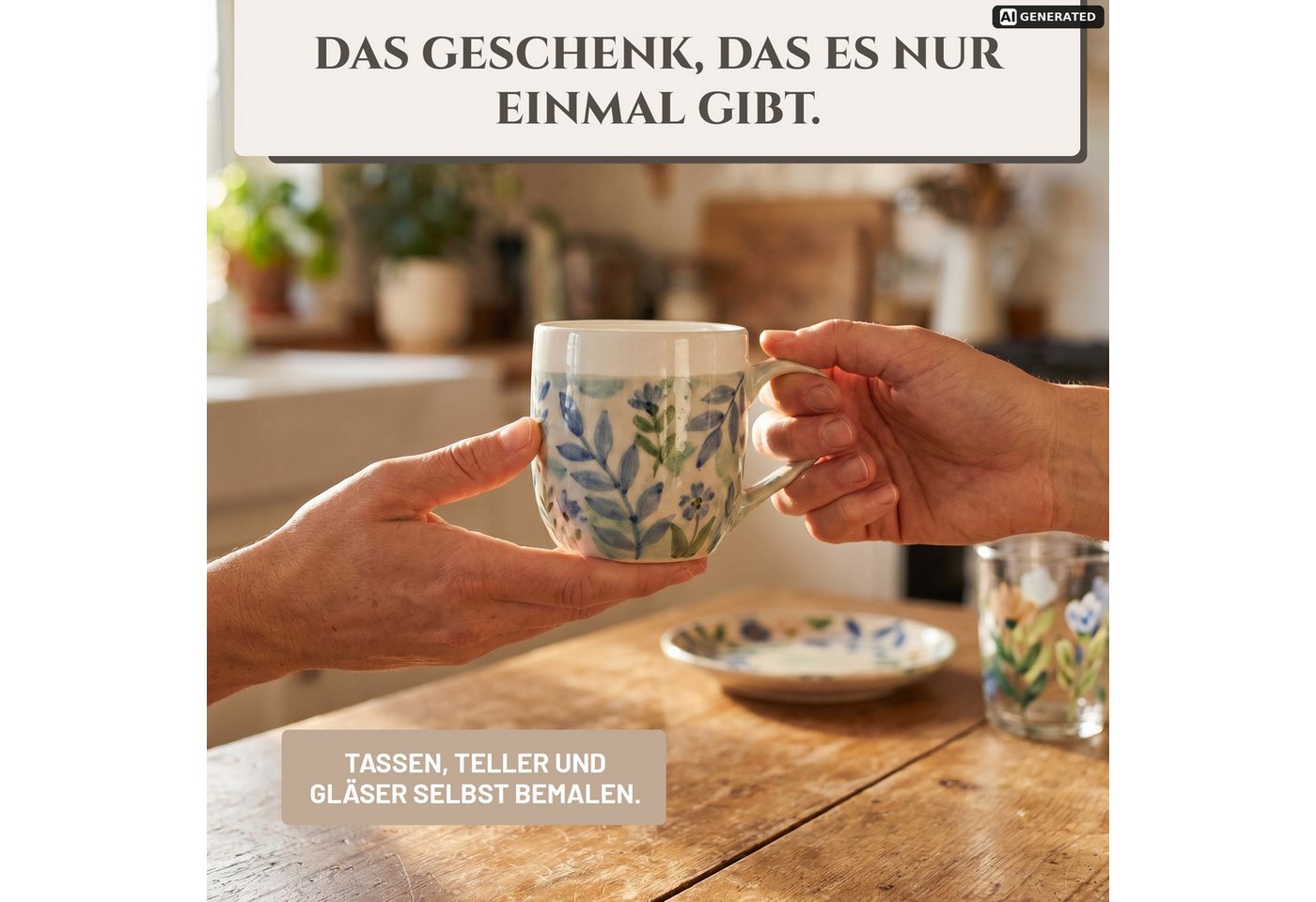 LM-Kreativ Porzellanfarbe Keramik- & Porzellanfarbe Set für Porzellan, Keramik und Glas, Farbset, für Porzellan, Keramik & Glas, wasserbasiert, gut deckend Bild 5