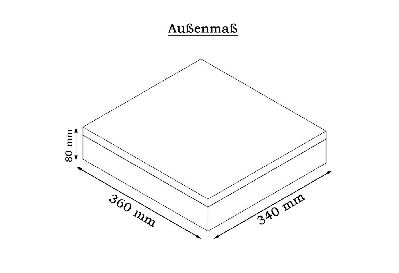 ECI Tools Werkzeugkoffer Leer mit Aluminium Leisten Koffer Box 360 x 340 x 80 mm Bild 3