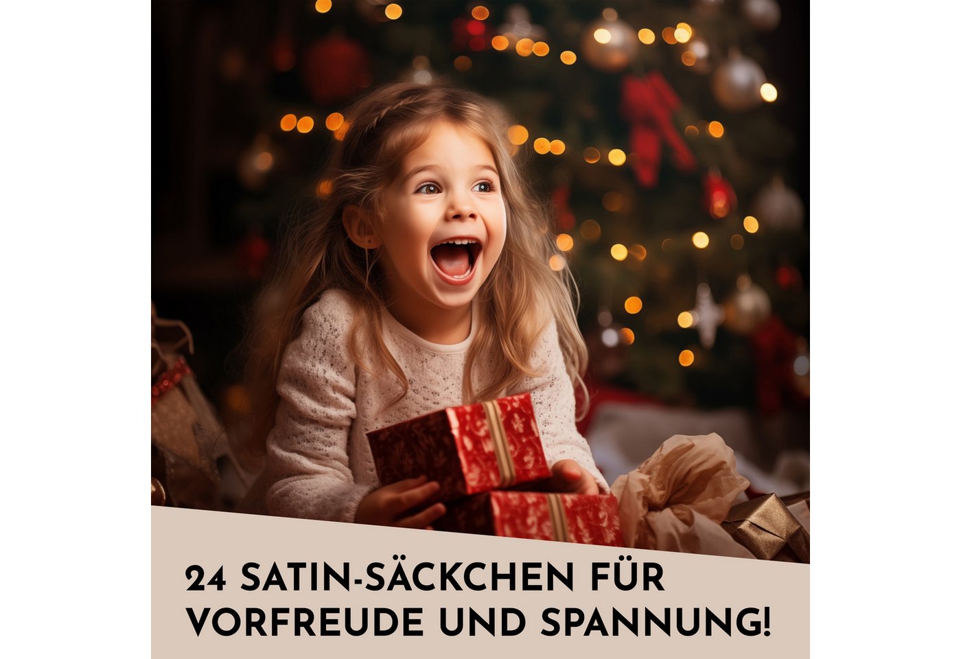 Nordstern befüllbarer Adventskalender Stoffsäckchen 24er Set als Selbstgemachter Weihnachtskalender, für Kinder, Mädchen und Frauen Bild 2