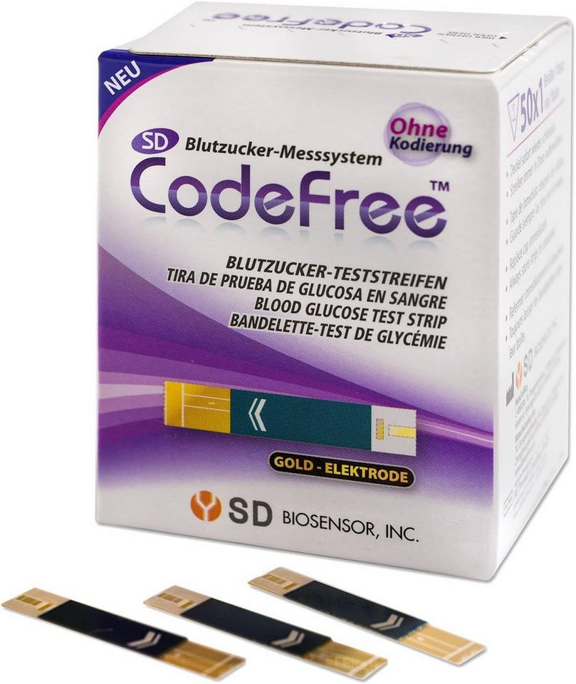 CodeFree Blutzucker-Teststreifen - Diabetes-Tests zur Kontrolle bei Blutzucker, 150-tlg. Bild 2