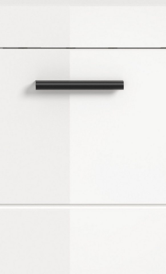 Inn.Furn Badmöbel-Set Talerno, (Badezimmer 2-teilig in Weiß Hochglanz, Breite 40 cm), Schrank auf Rollen, ideal für kleine Bäder oder Gäste-WC Bild 5