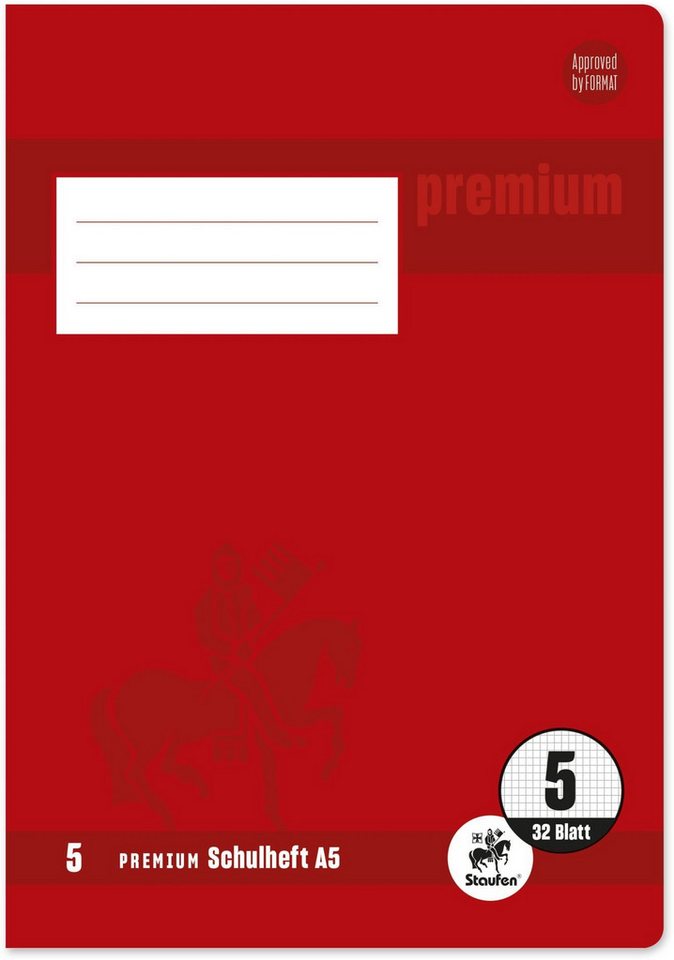 Staufen Schulheft Schulheft Premium A5 32 Blatt kariert Bild 2