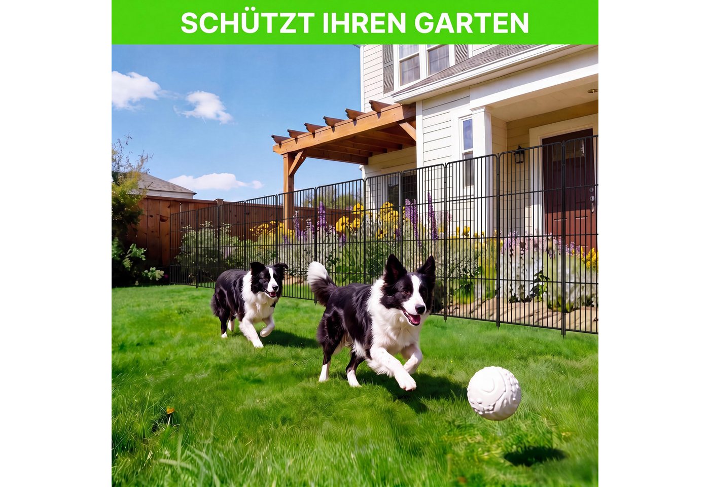 GarveeMore Zaunpfosten Gartenzaun für den Außenbereich, Tierbarriere, Rostfreies Metall Bild 3