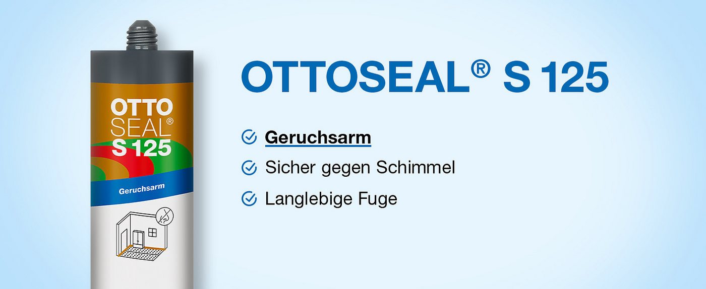 OTTO-Chemie Silikon Ottoseal S125 Boden- und Sanitärsilikon 310ml, Alkoxy-Basis, geruchsarm, universal, optimal für Designbelag