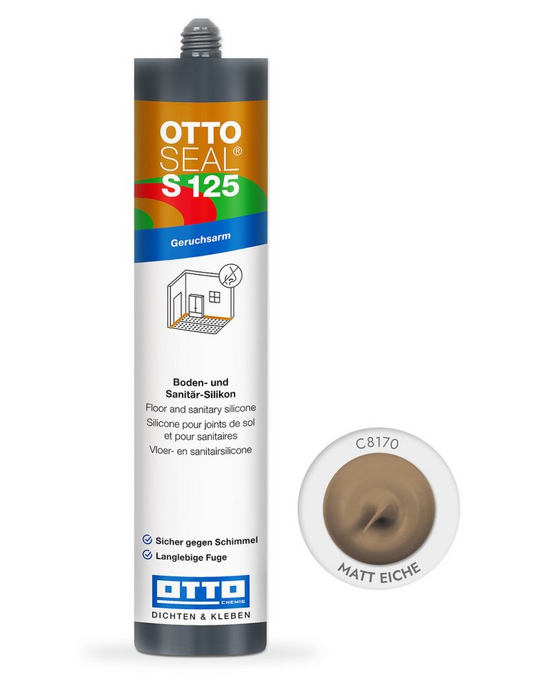 OTTO-Chemie Silikon Ottoseal S125 Boden- und Sanitärsilikon 310ml, Alkoxy-Basis, geruchsarm, universal, optimal für Designbelag Bild 3