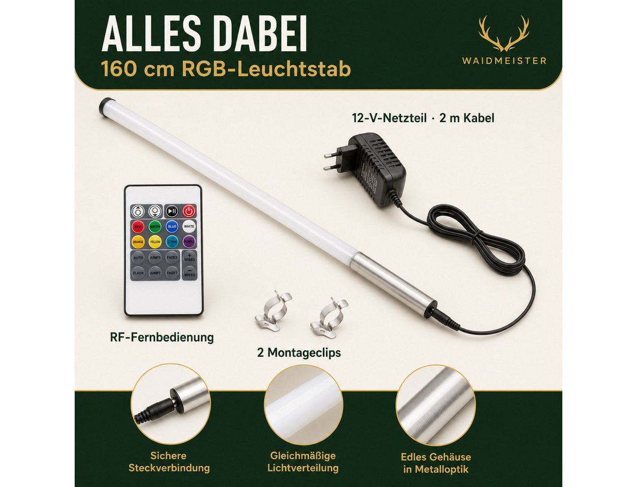 Waidmeister LED Dekolicht LED fest integriert, Farbwechsel, Dimmbar, Niedriger Energieverbrauch Bild 3