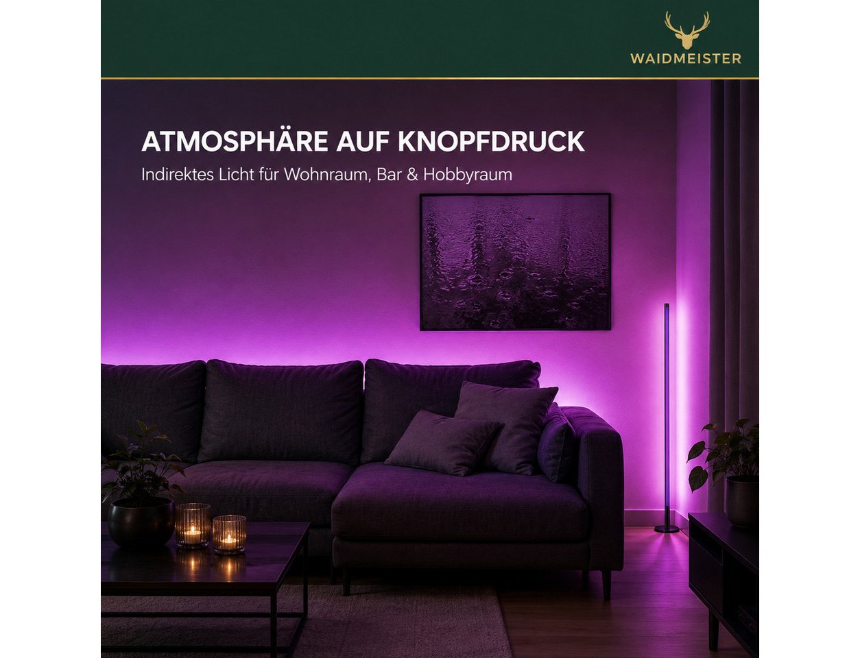 Waidmeister LED Dekolicht LED fest integriert, Farbwechsel, Dimmbar, Niedriger Energieverbrauch Bild 5