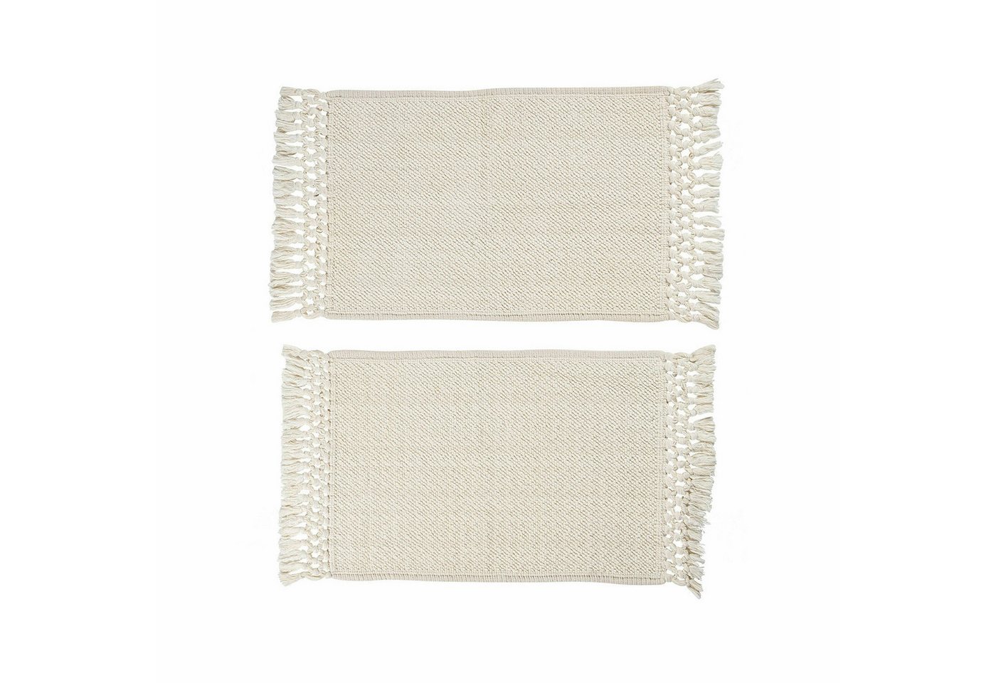Mirabeau Badematte Badematte 2er Set Faelwyn creme, Höhe 400 mm, 100% Baumwolle Bild 2