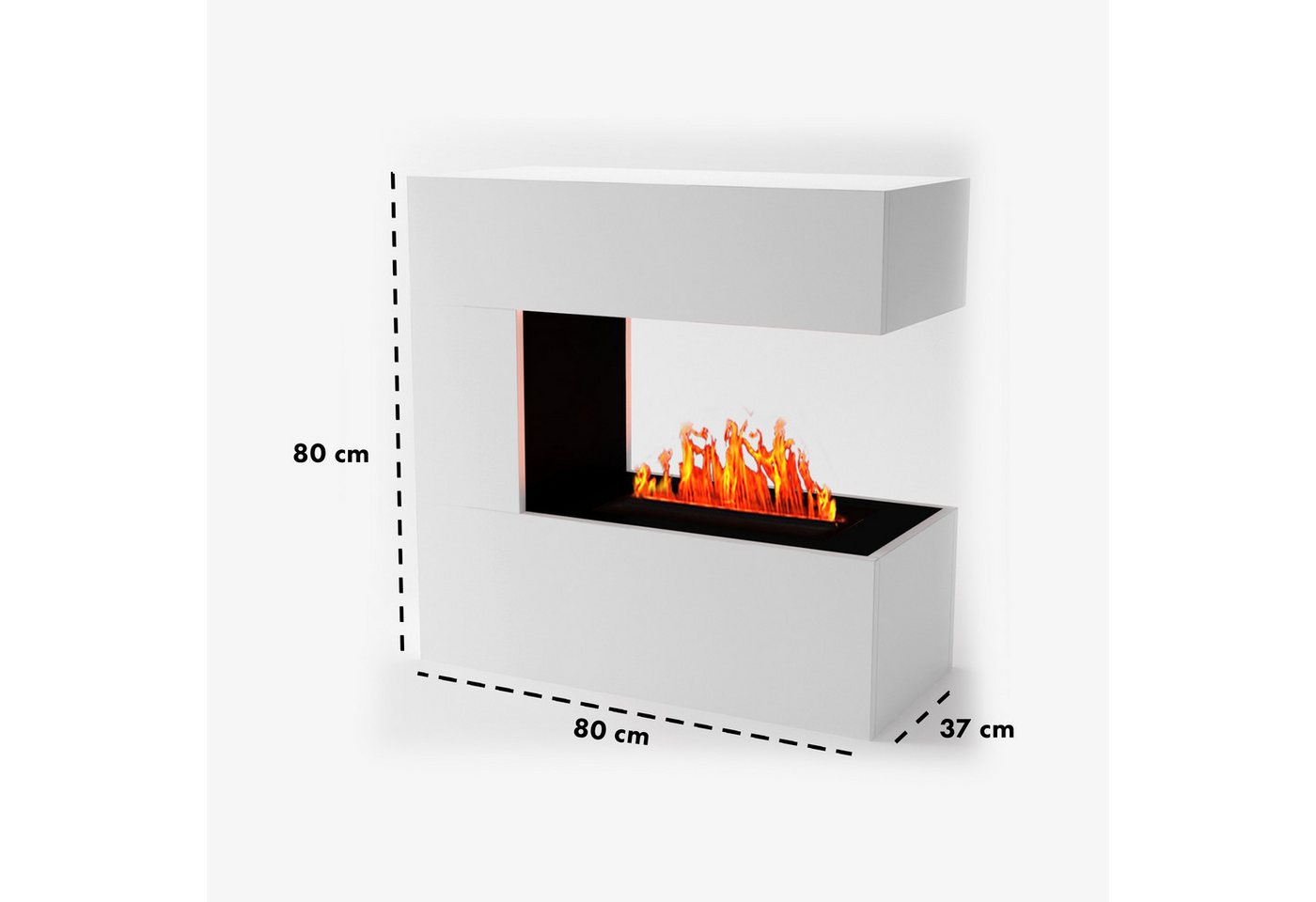 Kaminlicht Elektrokamin Room Divider Wasserdampf Kamin, Standkamin elektrisch, Elektrischer Kamin, Wasserdampfkamin mit 3D Feuer und Knisterfunktion Bild 5