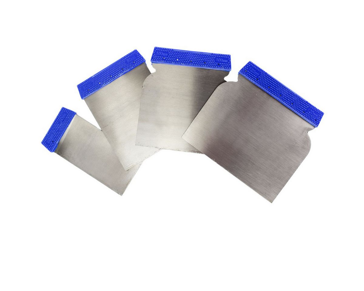 Benson Tools Tapetenspachtel 4 Spachteln aus Stahl 50, 80, 100 und 120 mm mit Kunststoffgriff (4-St) Lösungsmittelbeständig