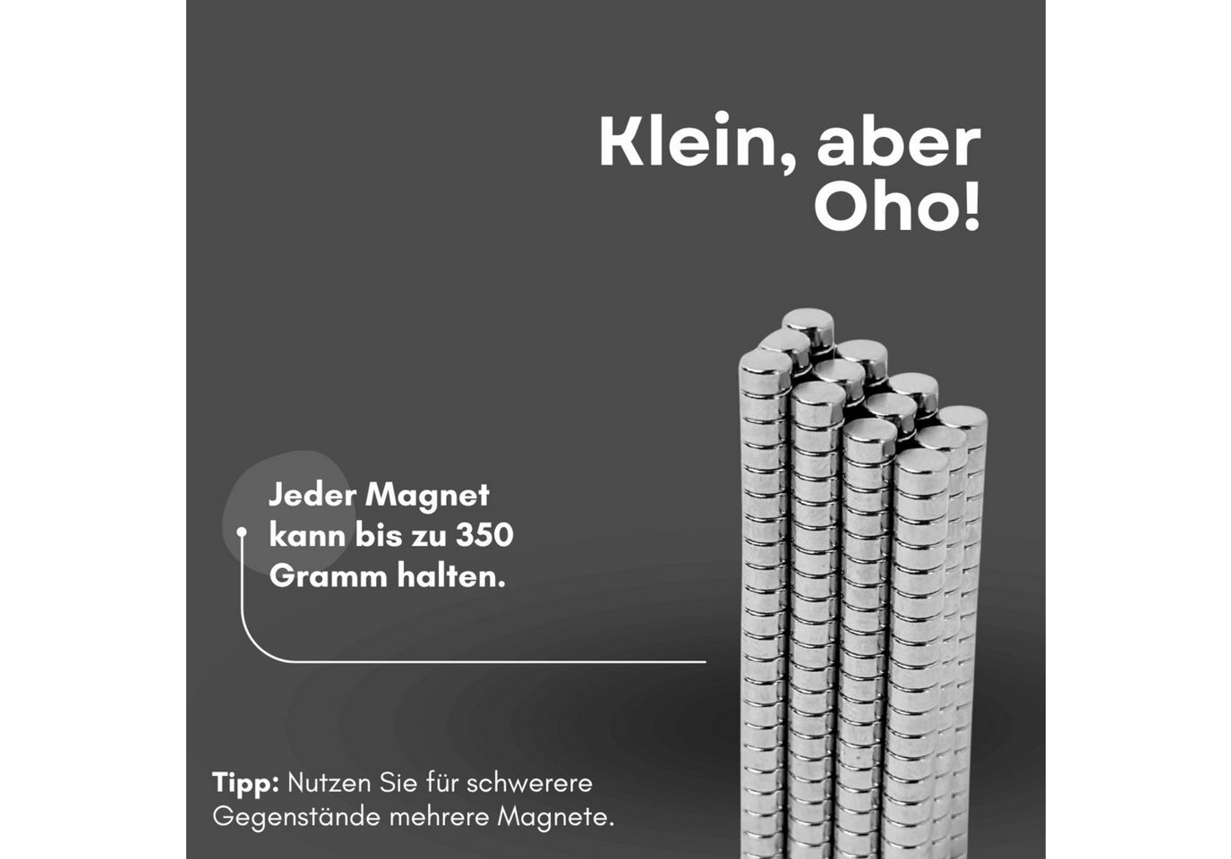 MaajeeKuto Magnet Neodym Magnet 4x2 mm N42 Scheibenmagnet 350g Haftkraft Mini Stark (100-St) Bild 5