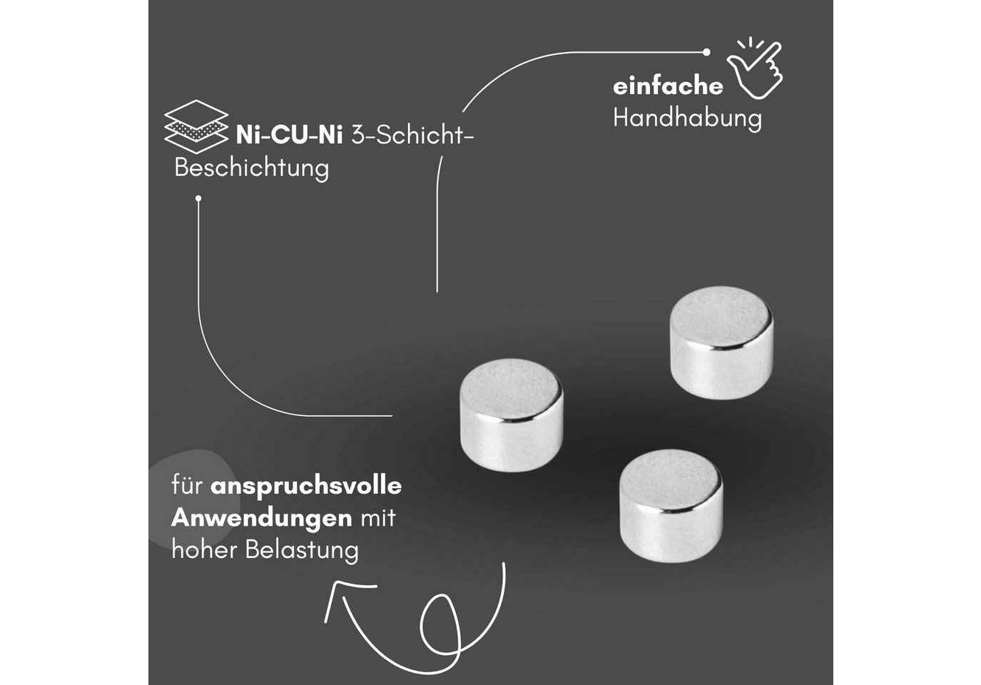 MaajeeKuto Magnet Neodym Magnet Ø3x2 mm N42 – Scheibenmagnet 218 g Haftkraft (50-St) Bild 4