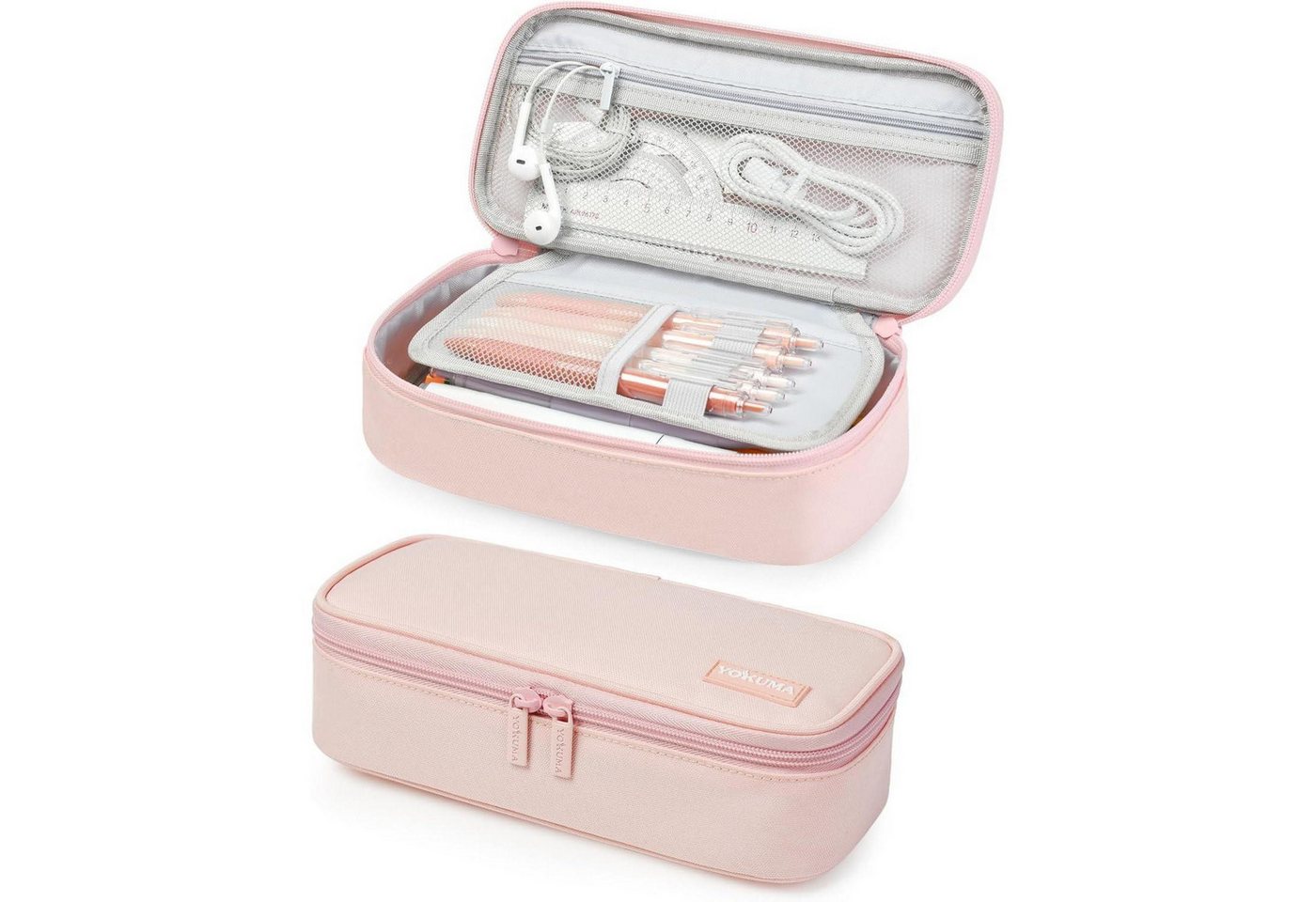 LuxusKollektion Federmäppchen Federmäppchen Federtasche Etui Federpenal Schulmäppchen Rosa Bild 3