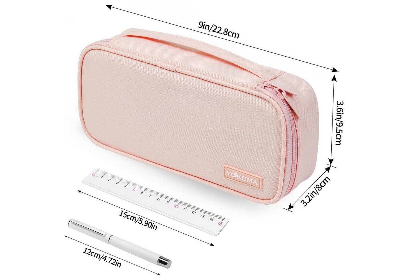 LuxusKollektion Federmäppchen Federmäppchen Federtasche Etui Federpenal Schulmäppchen Rosa Bild 4