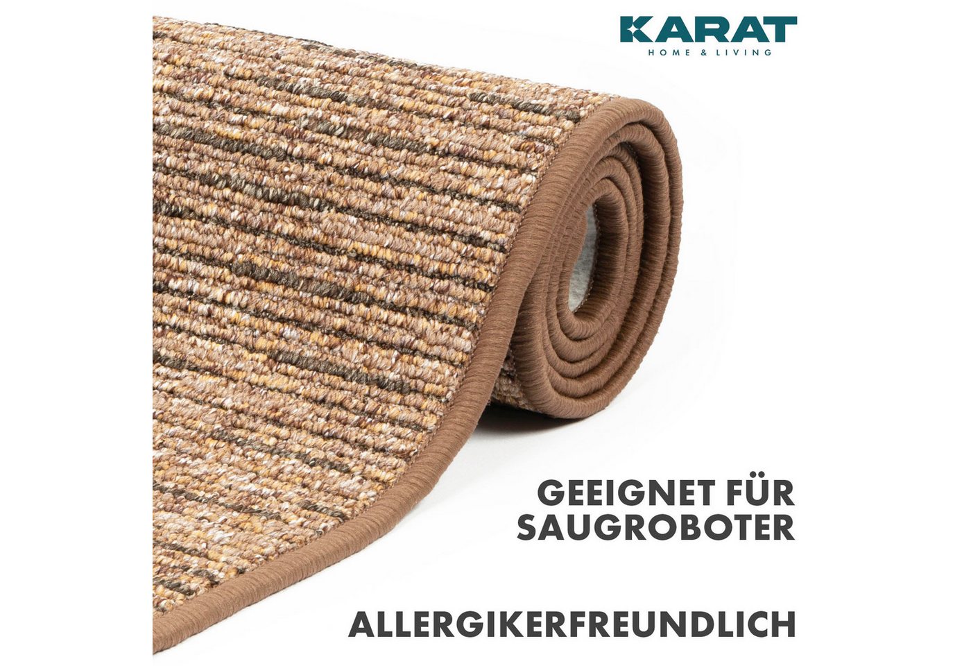 Floordirekt Läufer Geneva, moderner Teppichläufer für Flur, Schlafzimmer und Wohnzimmer, Filzrücken, fußbodenheizungsgeeignet
