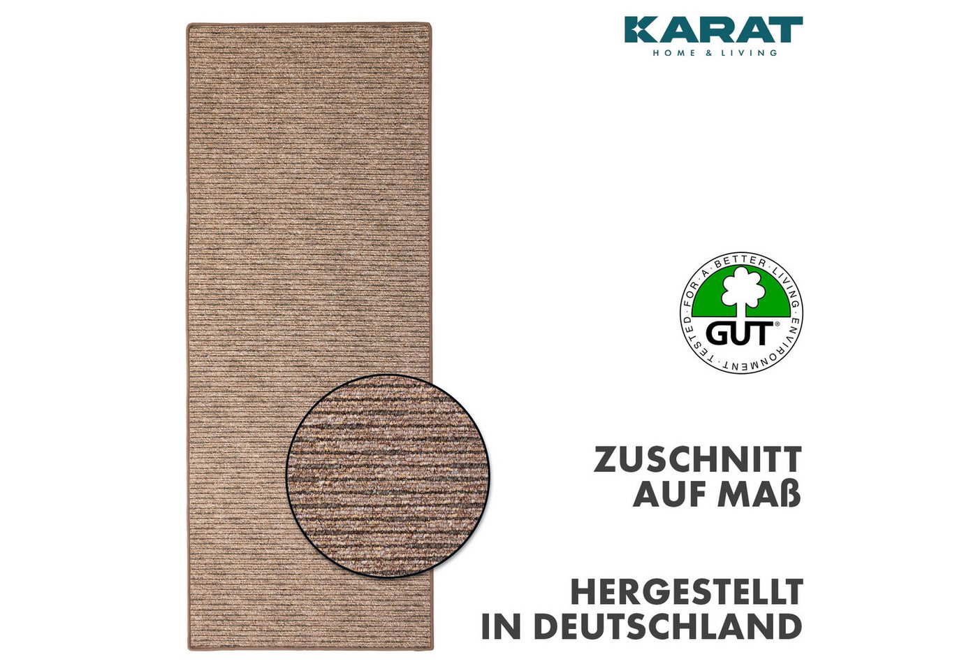 Floordirekt Läufer Geneva, moderner Teppichläufer für Flur, Schlafzimmer und Wohnzimmer, Filzrücken, fußbodenheizungsgeeignet Bild 2