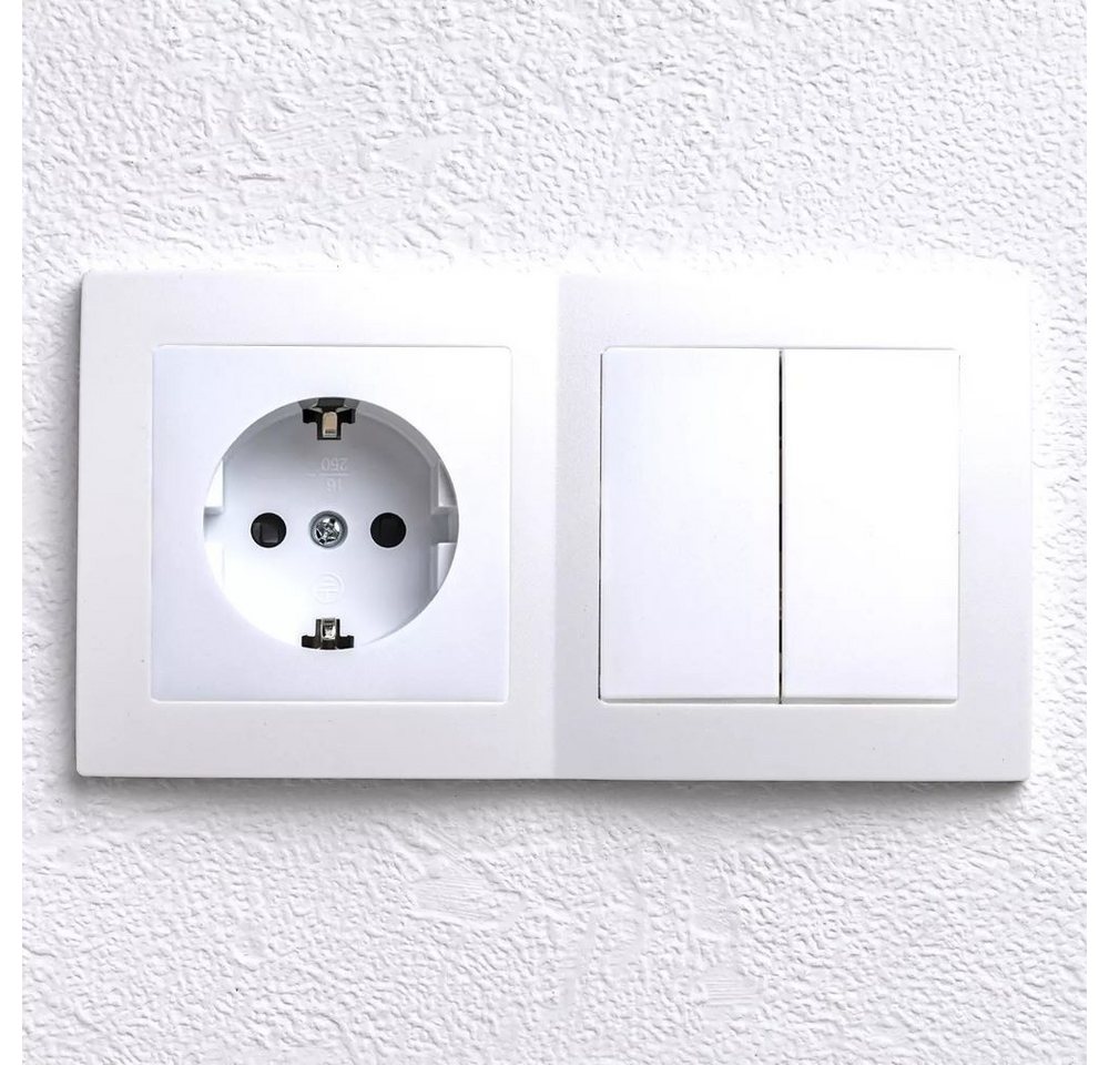 Lichtideen Schalter 7820 Levina Kunststoff Kombi Steckdose + Serienschalter (Taster, Schalter, Anennendose, Steckdose mit USB lieferbar) Bild 2