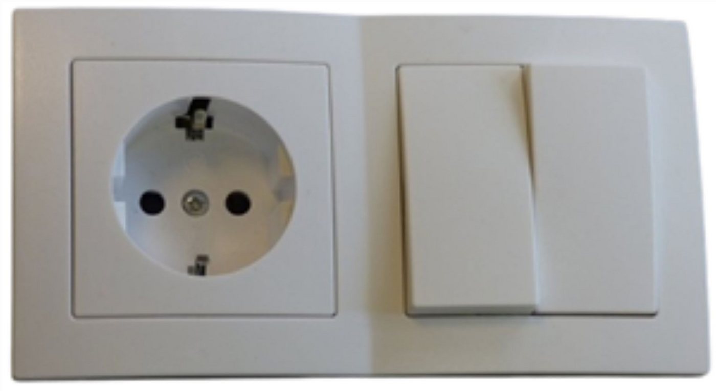 Lichtideen Schalter 7820 Levina Kunststoff Kombi Steckdose + Serienschalter (Taster, Schalter, Anennendose, Steckdose mit USB lieferbar) Bild 3