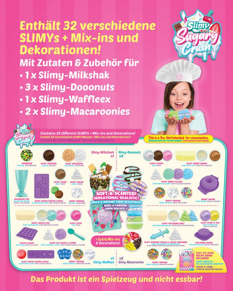 Slimy® Knetform-Set Sugary Crush - Super Creator's Set (1-tlg), Slime und Knete Kreativ-Set zum selber Mischen, Formen und Dekorieren Bild 4