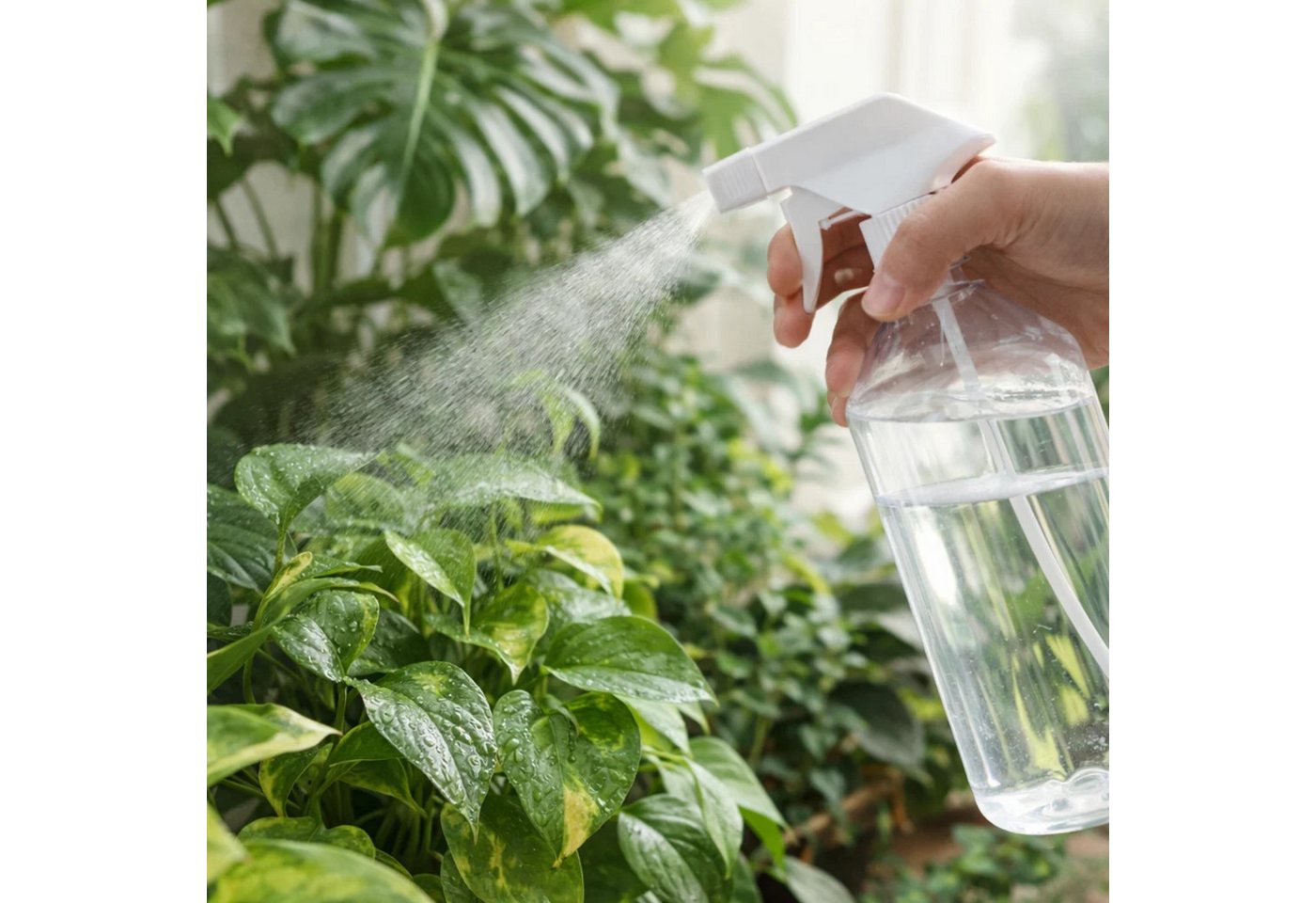 mikken Sprühflasche Plastikflasche mit Sprühpistole 1 Liter PET Flasche mit Trigger, (2-tlg., 2er, 4er, 6er oder 10er Set), auch für ölige Substanzen geeignet, made in Europe Bild 5