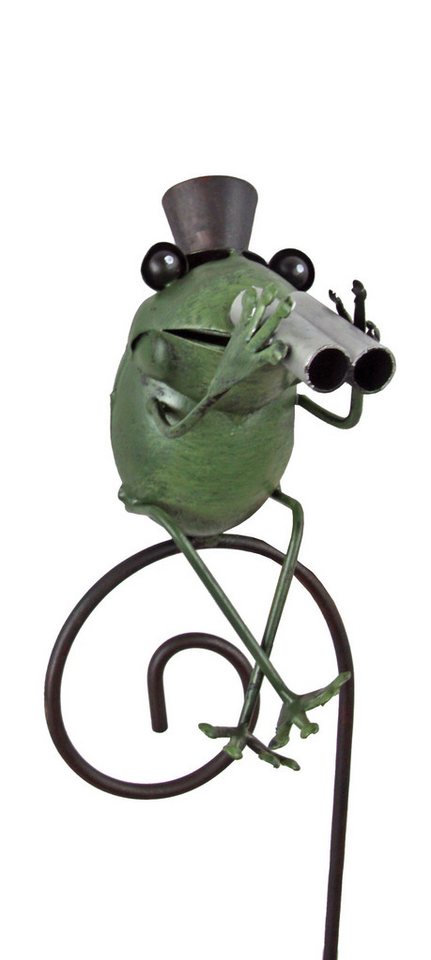 Posiwio Gartenstecker Der charmante Gentleman: Frosch-Gartenstecker mit Zylinder & Schirm Bild 3