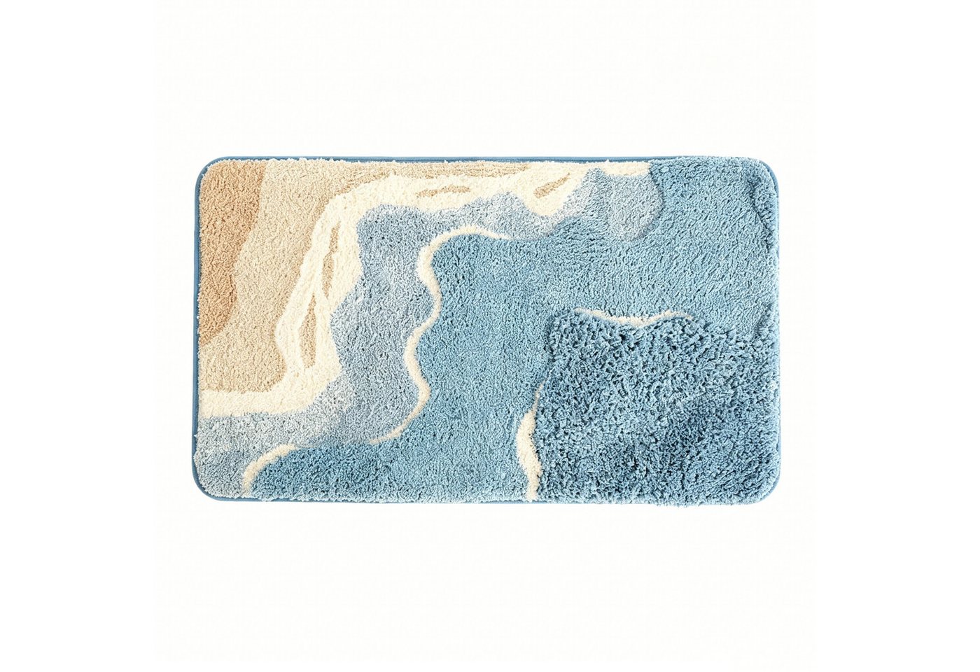 Zyronn Badematte Niedlicher Badezimmerteppich mit Meeresmotiv, super saugfähig,40x60cm, Rutschfester,flauschiger Teppich,geeignet für Duschräume,Schlafzimmer Bild 2