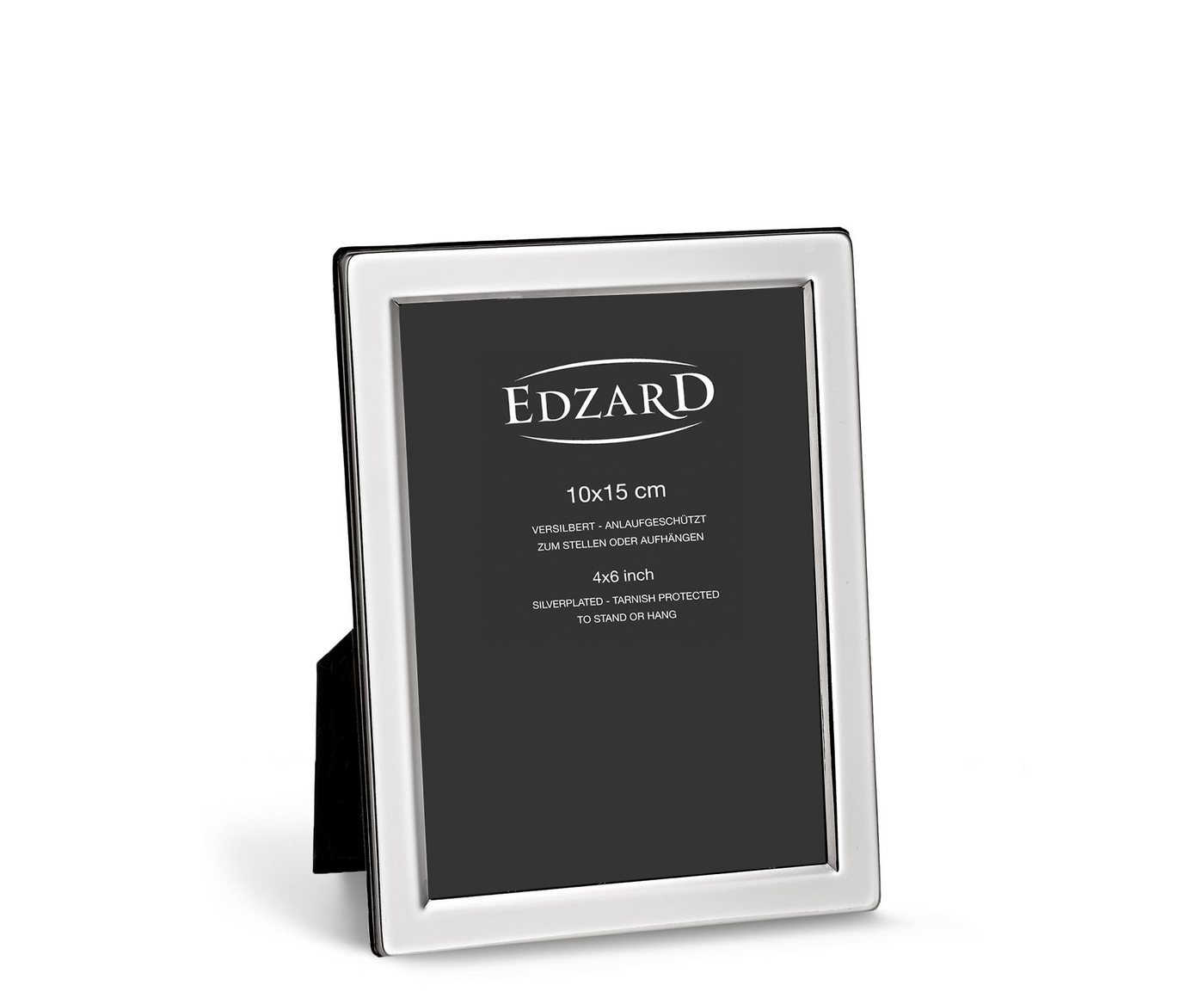 EDZARD Bilderrahmen Salerno, versilbert und anlaufgeschützt, für 10x15 cm Foto Bild 3