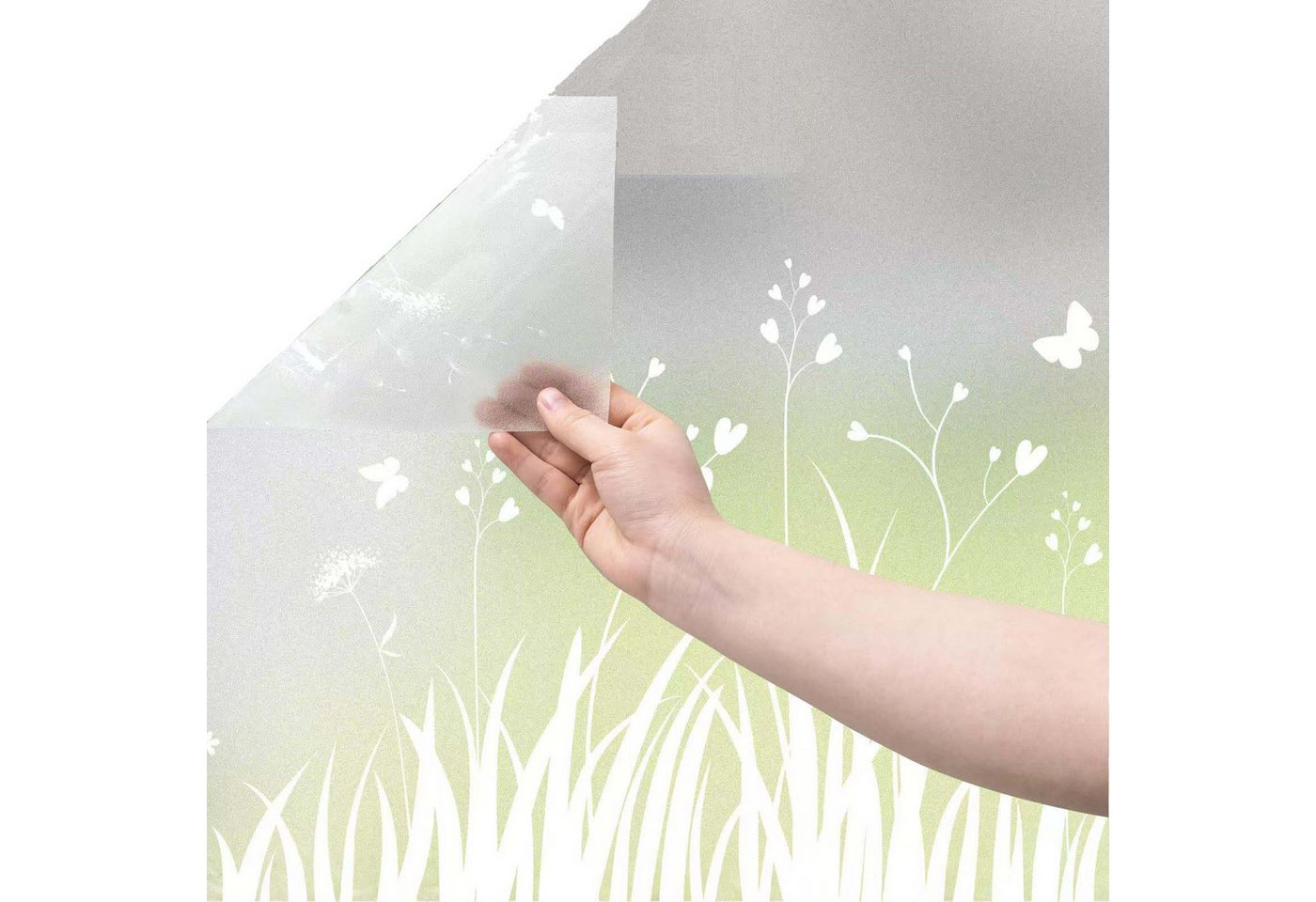 Coonoor Fensterfolie Blickdicht Löwenzahn Sichtschutzfolie Anti-UV für Badezimmer Bild 2