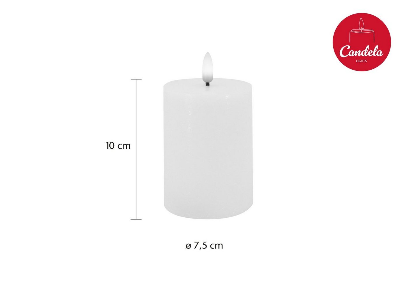 LC Home LED-Kerze Candela LED Kerzen 4er Set ?7,5x10cm Summer Purple rustic Echtwachs Bild 4