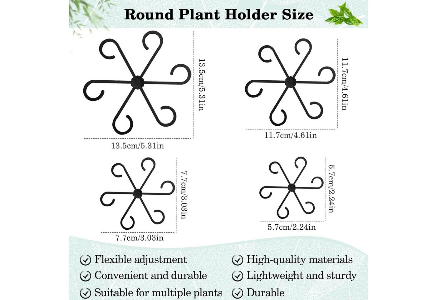 Coonoor Gartenpflege-Set 4 Stück Staudenhalter, Rankhilfe und Pflanzenhalter