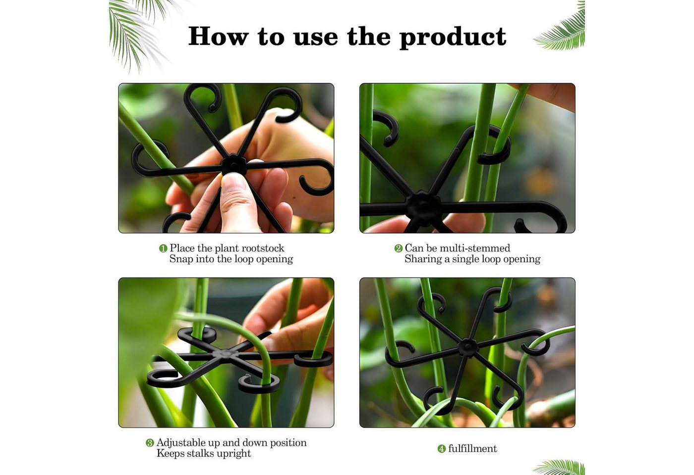 Coonoor Gartenpflege-Set 4 Stück Staudenhalter, Rankhilfe und Pflanzenhalter Bild 5