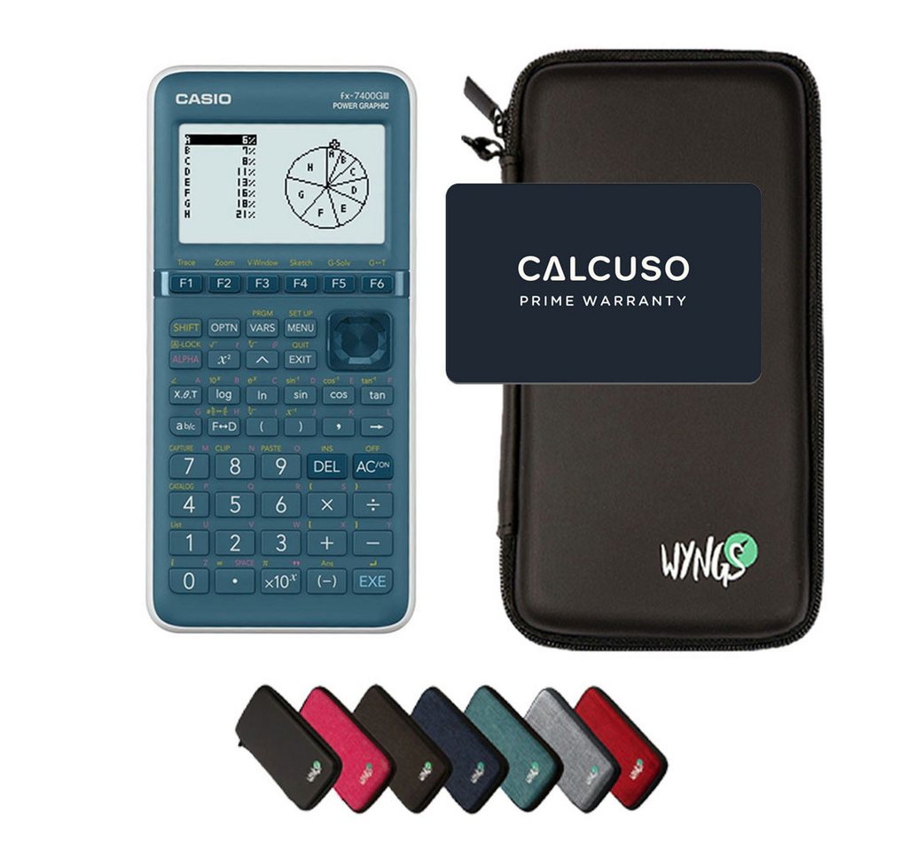 CASIO Taschenrechner fx-7400GIII Grafikrechner inkl. WYNGS Schutztasche Schwarz Bild 2