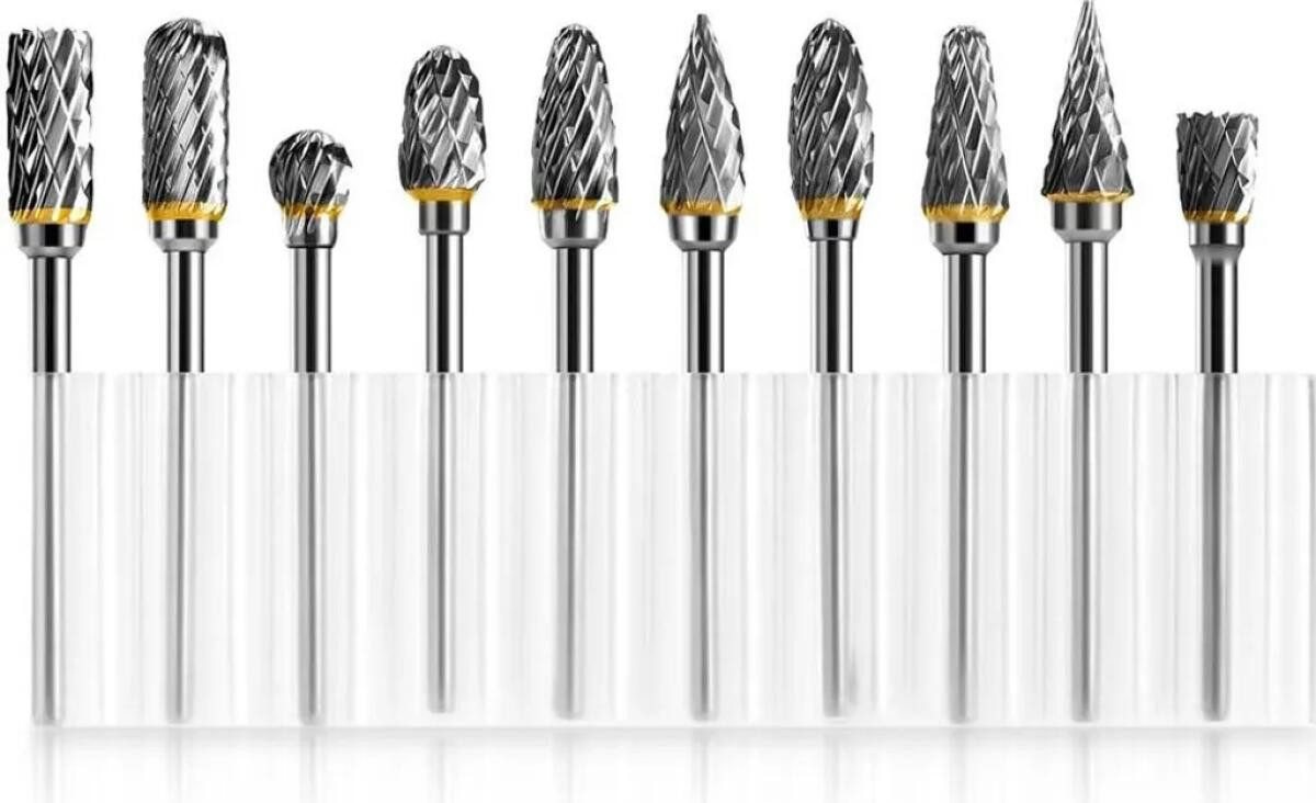 FELIXLEO Fräser-Set Wolframkarbid Fräser 10 Stück 1 8 Zoll Drehwerkzeug Schleifer Set, 1-tlg.