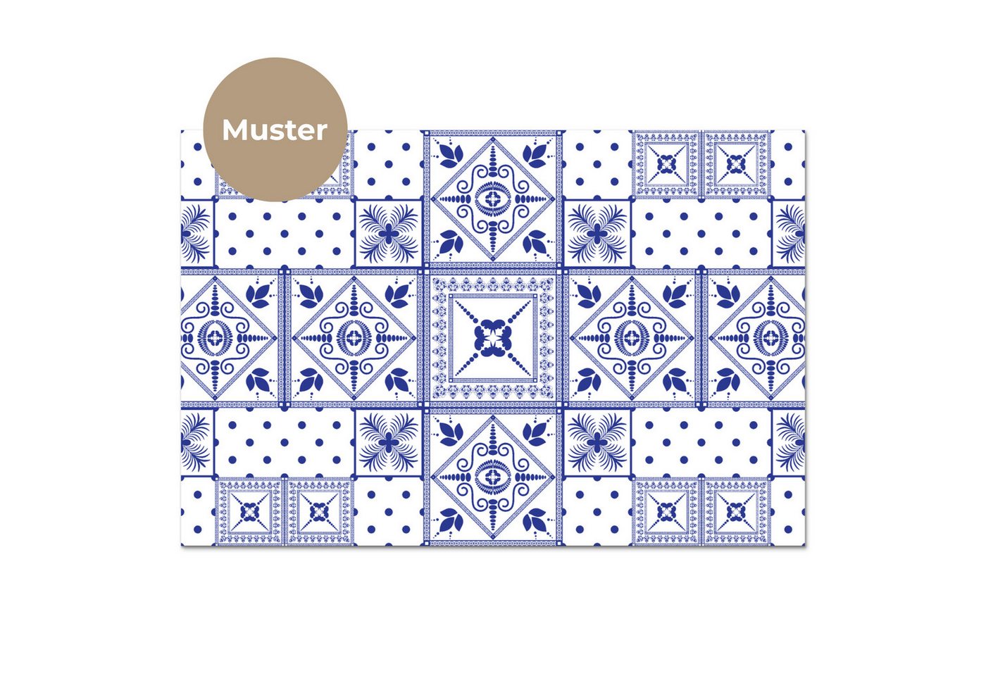 KitchenYeah Küchenrückwand Muster selbstklebend (keine Folie) Fliesen - Muster - Delfter Blau, (1-tlg), Spritzschutz, Küche, Rückwand, Küchenwand, Küchenfront, 30x20 cm Bild 4